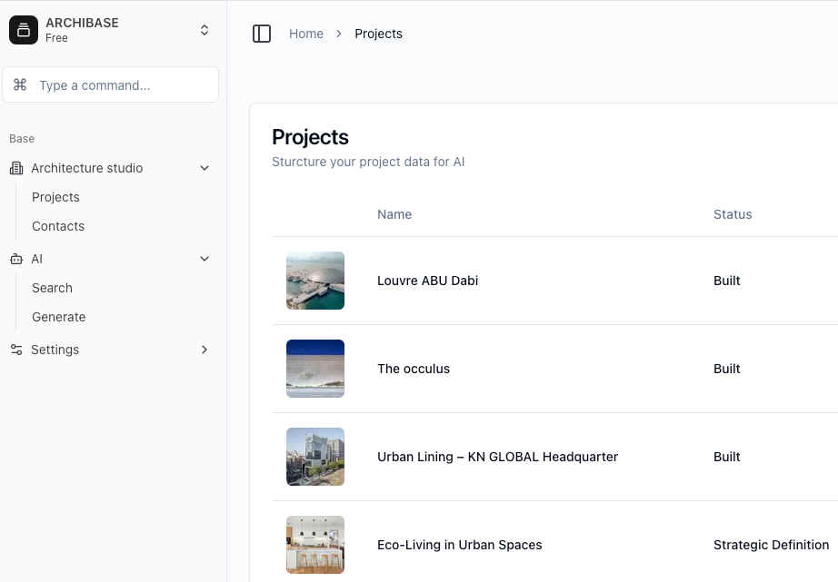 Talk to your Architecture project database with AI